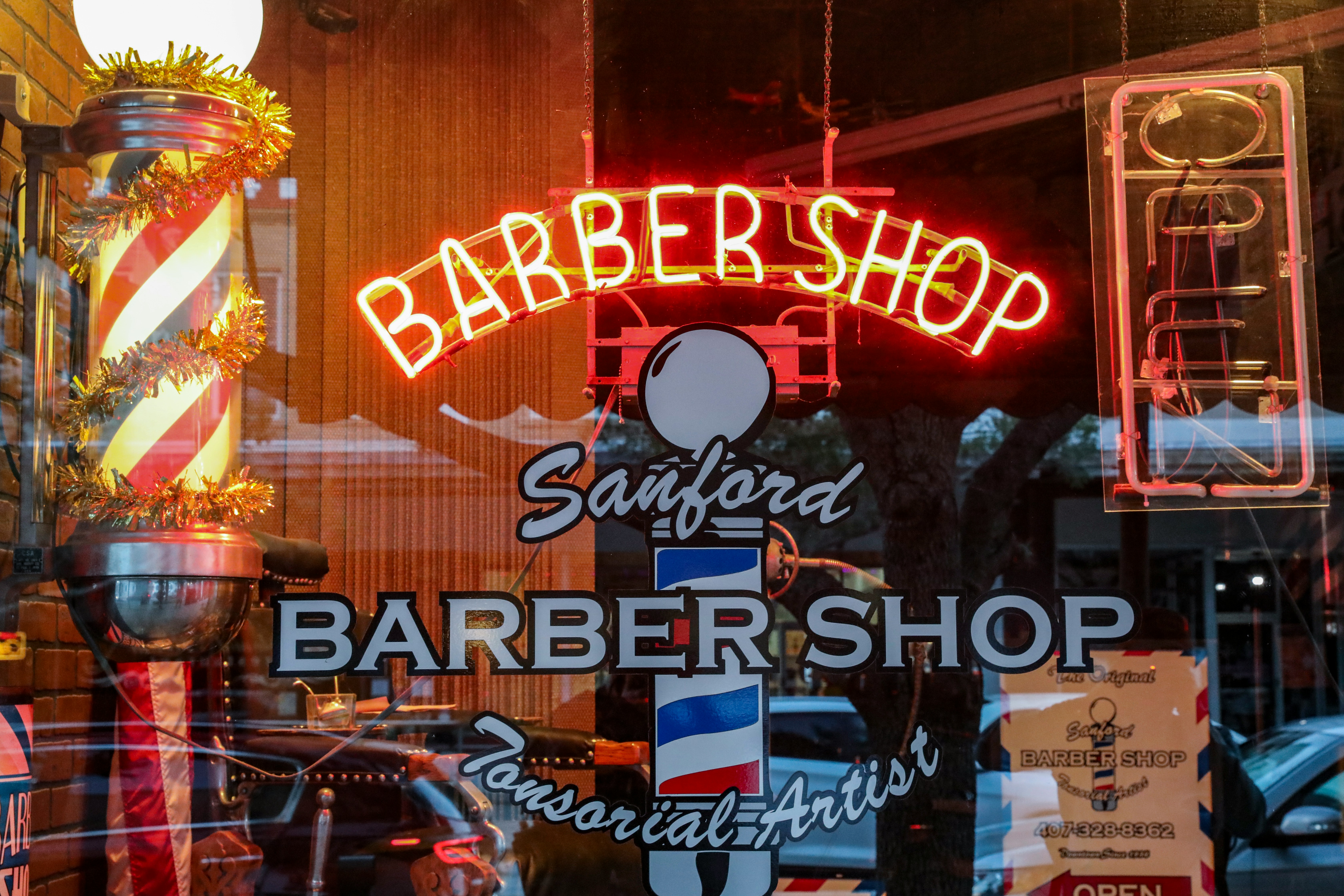 Barber at work